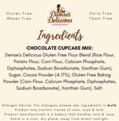Gluten Free Chocolate Cupcake Mix